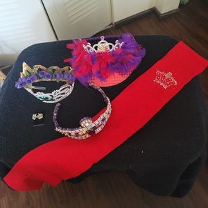 Ladies Red Hat Society QUEEN Accessories  Bundle